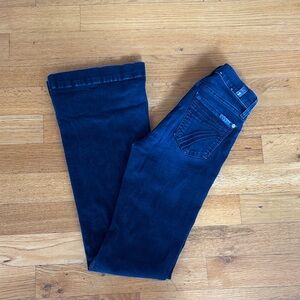 7 For All Mankind Dark Blue Flare Jeans